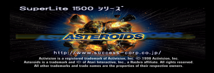 SuperLite 1500 Series - Asteroids Title Screen